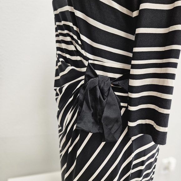 NORTHSTYLE Black and White Stripws Dress 16P - Picture 6 of 7